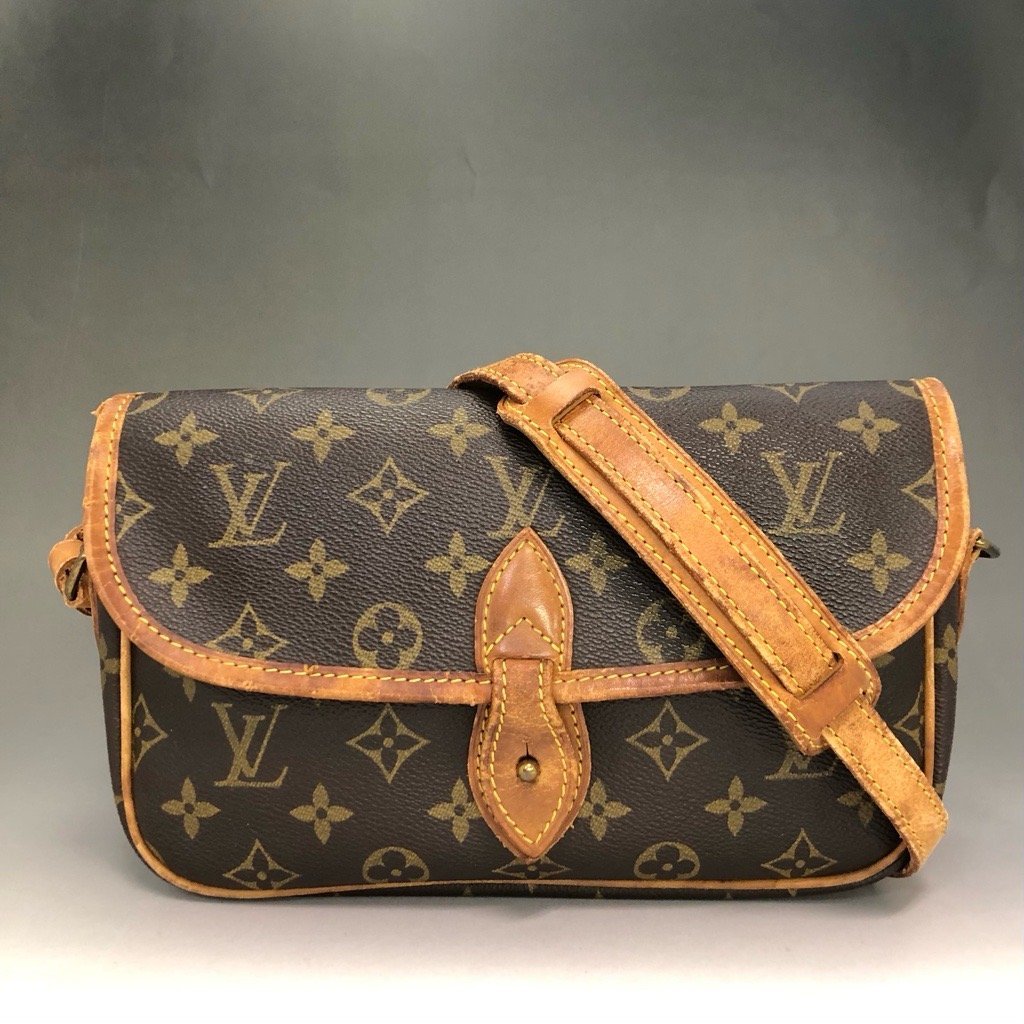 LOUIS VUITTON ルイヴィトン モノグラム ジベシエール PM 斜め掛け ショルダーバッグ M42248 ポシェット ベタなし ヴィンテージ 最落無_画像4