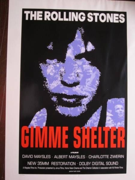 即決!!Kozik コジック ROLLING STONES GIMME SHELTER シルクスクリーン 限定 ローリングストーンズ ギミーシェルター ポスター_画像1