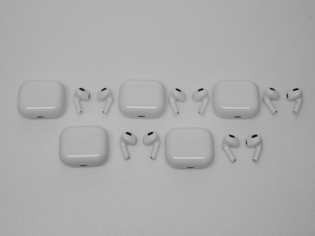 1.■Apple AirPods 第3世代 アップル エアポッズ ワイヤレスイヤホン A2564、A2565、A2566 5個セット 正規品 訳有 送料無料！_画像1