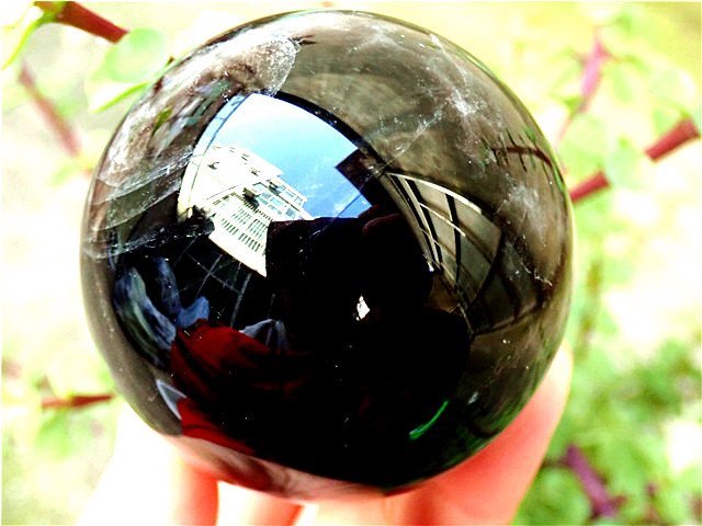 AAA級【魔除け】天然モリオン黒水晶丸玉178C1-YS-23C13Z_画像1