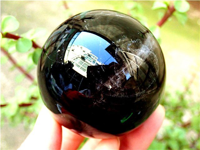 AAA級【魔除け】天然モリオン黒水晶丸玉178C1-YS-23C13Z_画像6