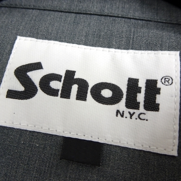 Schott ショット 大きいサイズ ボックスシルエット オープンカラー 開襟 ワークシャツ ミリタリーシャツ 3115070 14 2XL ▲020▼kkf0043a_画像5