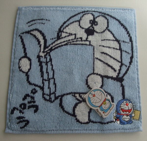  Doraemon towel handkerchie unused goods general merchandise shop Doraemon embroidery JAPAN CULTURE anime manga woven .. equipped.