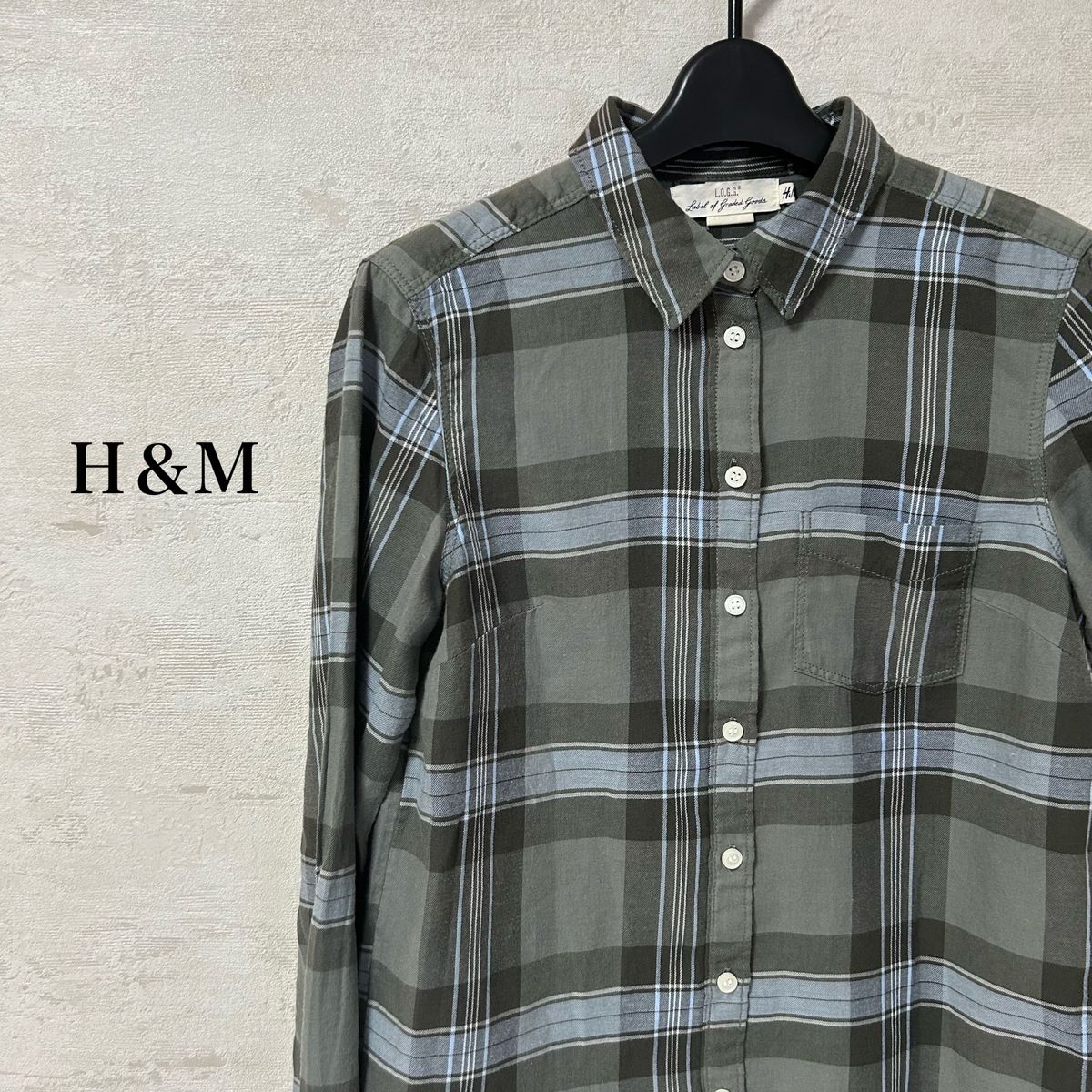 H&M★L.O.G.G綿100％長袖チェックシャツ