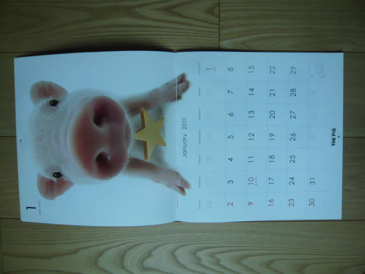 Ａrtlist Ｃｏｌｌｅｃｔｉｏｎ THE ＰＩＧ 2011 ＣＡＲＥＮＤＥＲ サイズ29.5ｘ29.5センチ　かわいい豚ちゃん_画像4