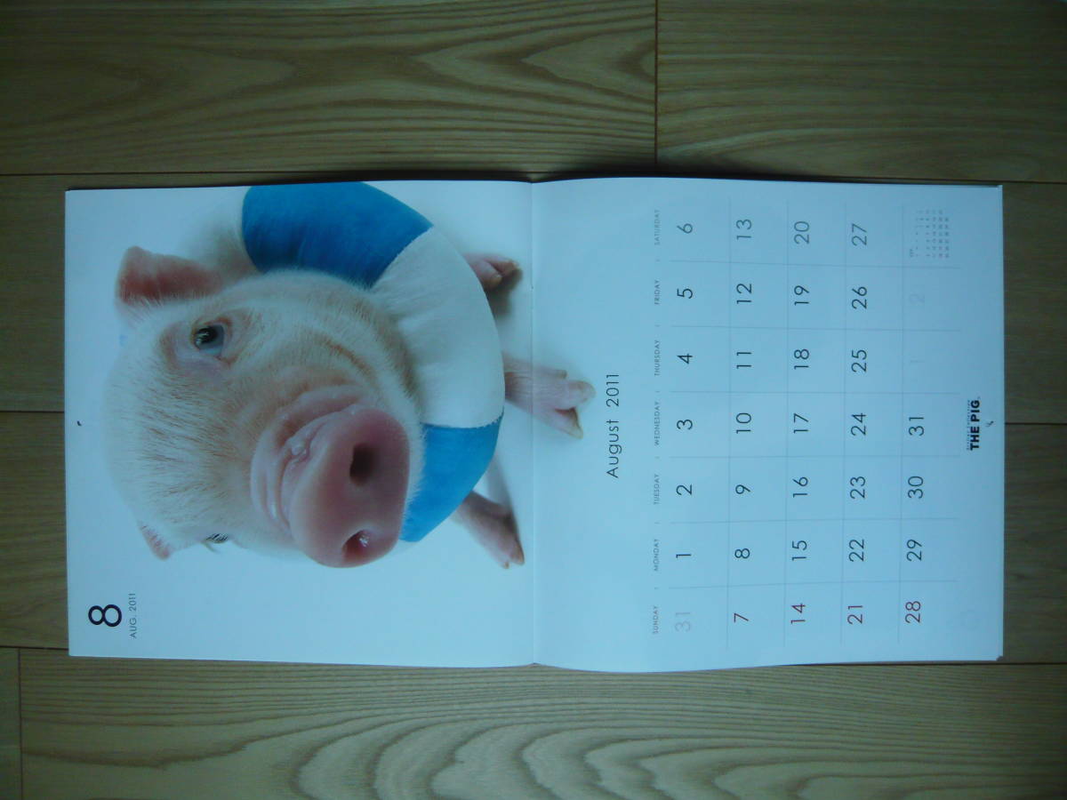 Ａrtlist Ｃｏｌｌｅｃｔｉｏｎ THE ＰＩＧ 2011 ＣＡＲＥＮＤＥＲ サイズ29.5ｘ29.5センチ　かわいい豚ちゃん_画像7