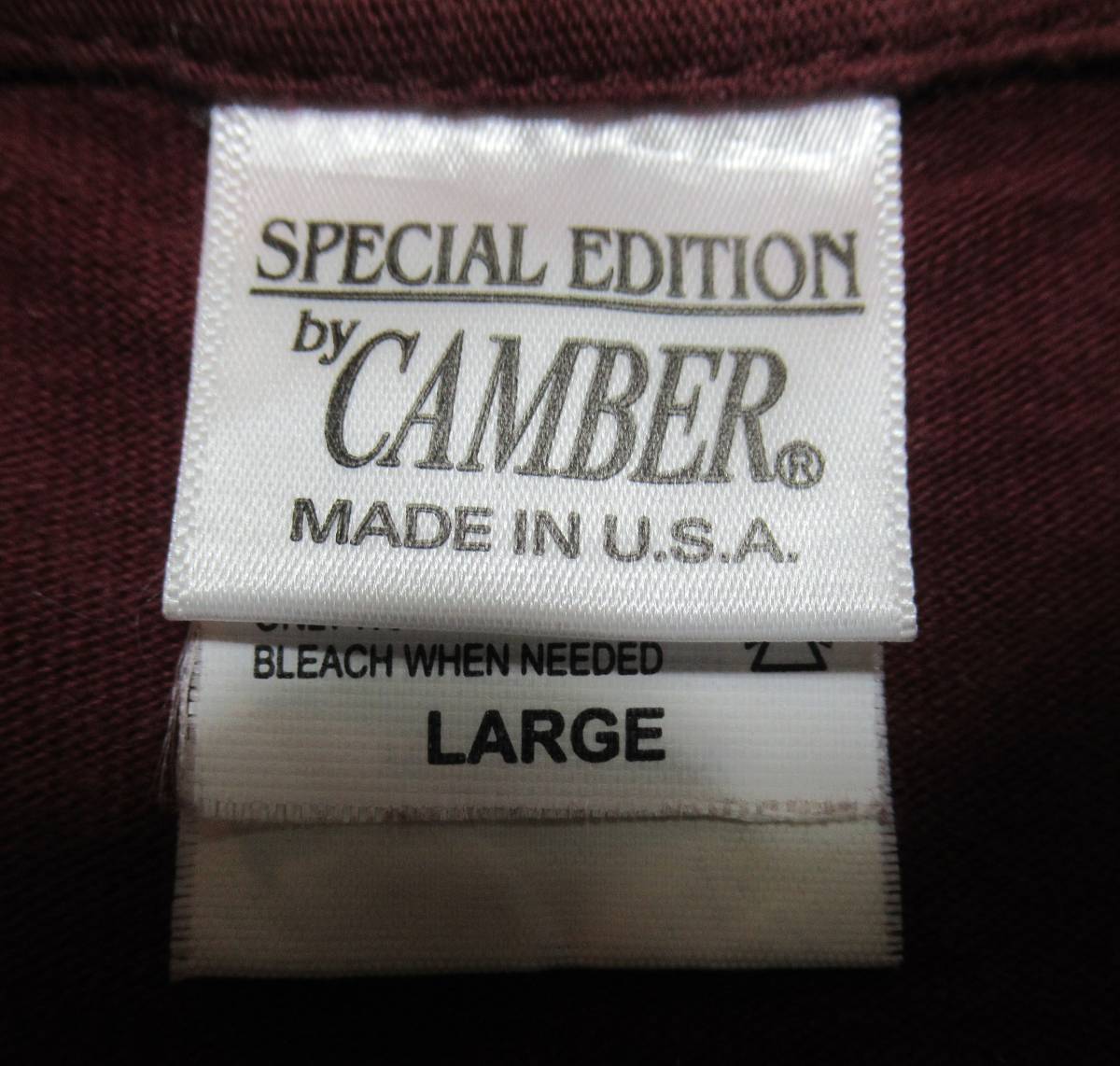 CAMBER/キャンバー◇Tシャツ HEAVY WEIGHT ヘビーウエイト ポケット付き MADE IN USA アメリカ製 バーガンディ SPECIAL EDITION_画像7
