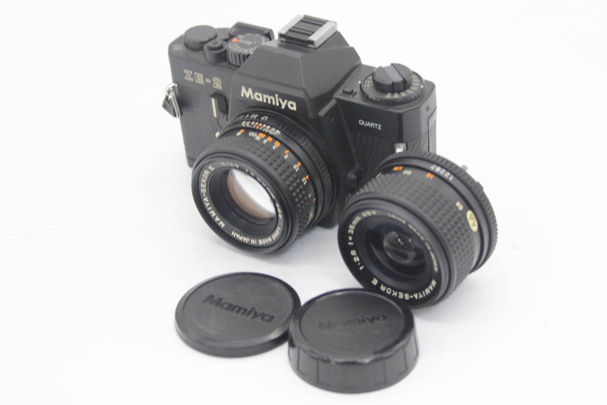 【返品保証】 マミヤ Mamiya ZE-2 ブラック Sekor E 50mm F1.7 35mm F2.8 ボディレンズセット s3863_画像1