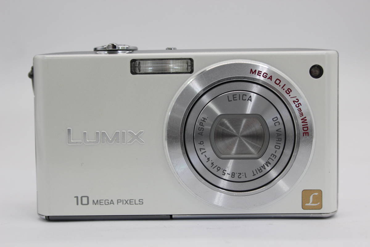 【返品保証】 【元箱付き】パナソニック Panasonic Lumix DMC-FX35 ホワイト バッテリー チャージャー付き コンパクトデジタルカメラ s4700_画像2