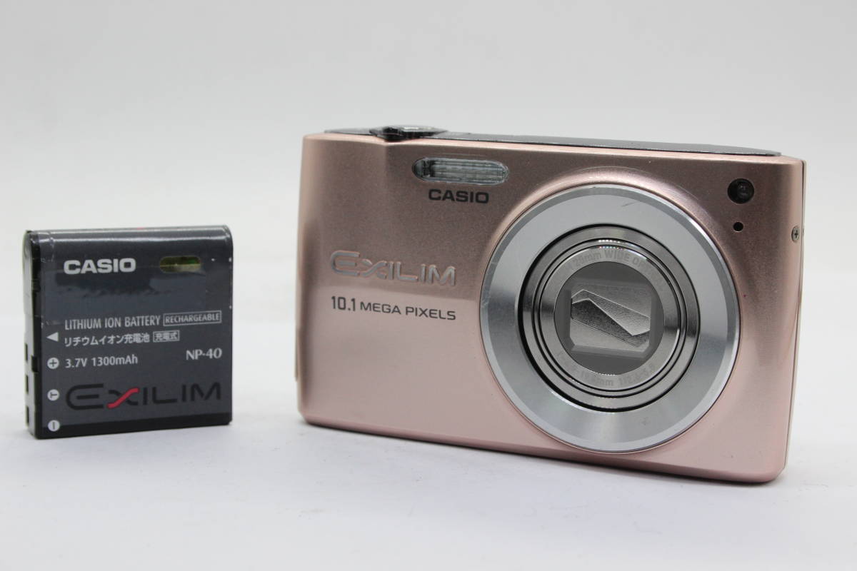 【返品保証】 カシオ Casio Exilim EX-Z300 ピンク 28mm Wide 4x バッテリー付き コンパクトデジタルカメラ s4940_画像1