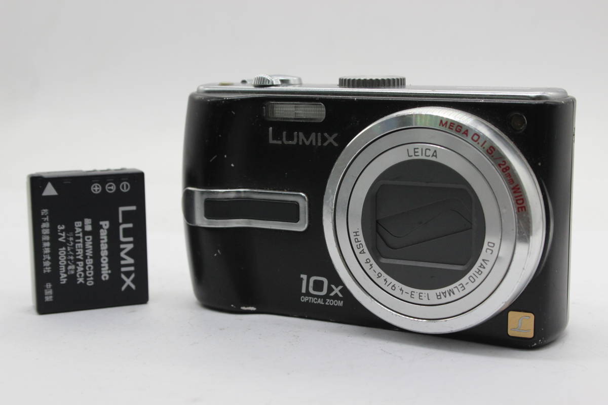 【返品保証】 パナソニック Panasonic LUMIX DMC-TZ3 ブラック 10x バッテリー付き コンパクトデジタルカメラ s4981