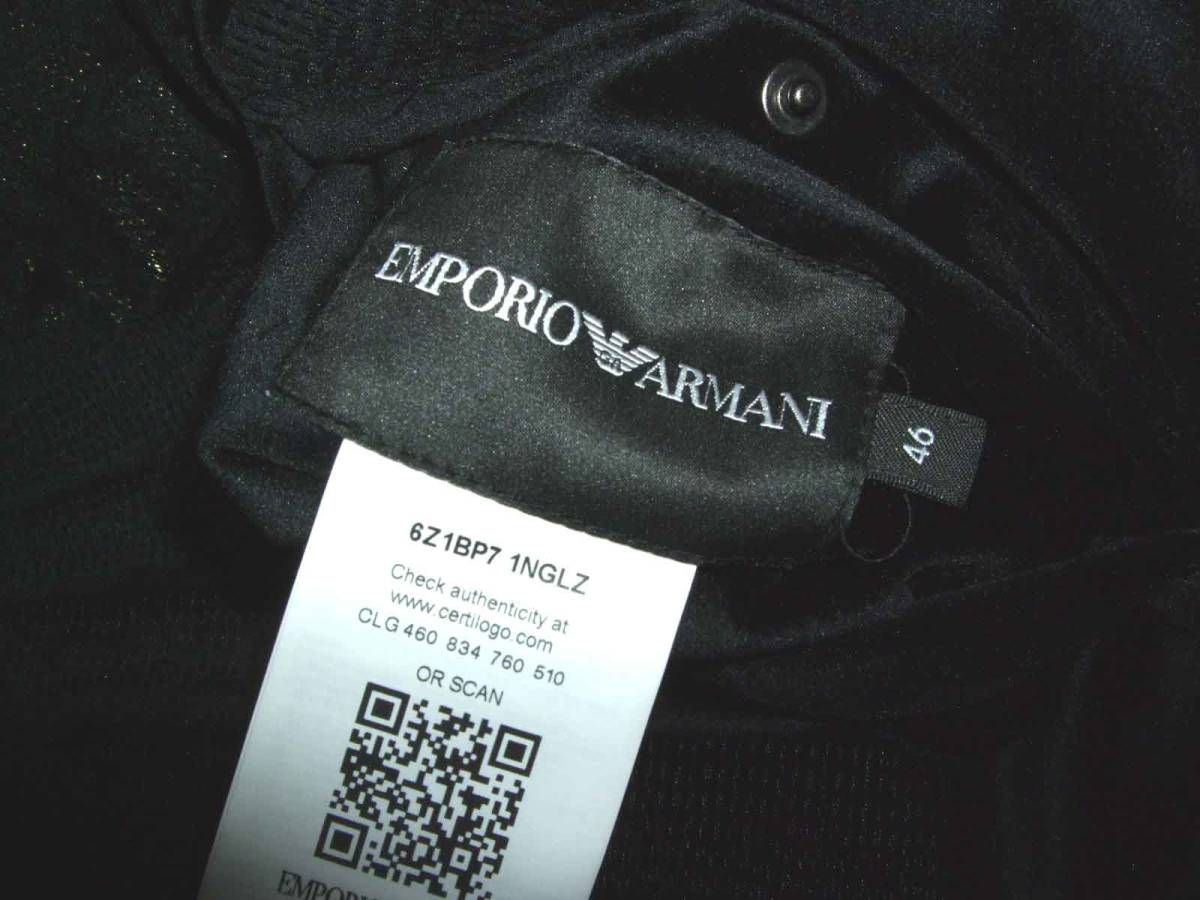 新品　EMPORIO ARMANI　エンポリオ　アルマーニ　ジャケット　ブルゾン　リバーシブル　ダブルフェイス　ブラック　46_画像10