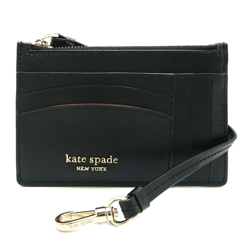 [. talent head office ]Kate Spade Kate Spade card-case attaching coin case 5183 pass case leather black lady's DH78419