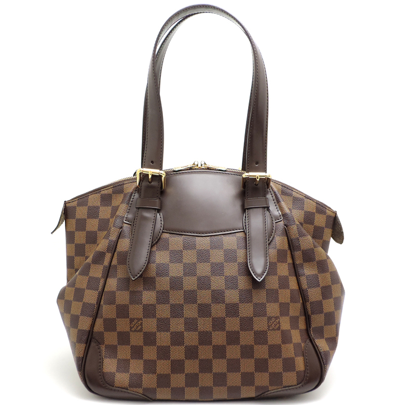 ［飯能本店］LOUIS VUITTON LV ルイ・ヴィトン ヴェローナ MM N41118 (廃番) トートバッグ ダミエ エベヌ (ブラウン系) DH78753_画像2