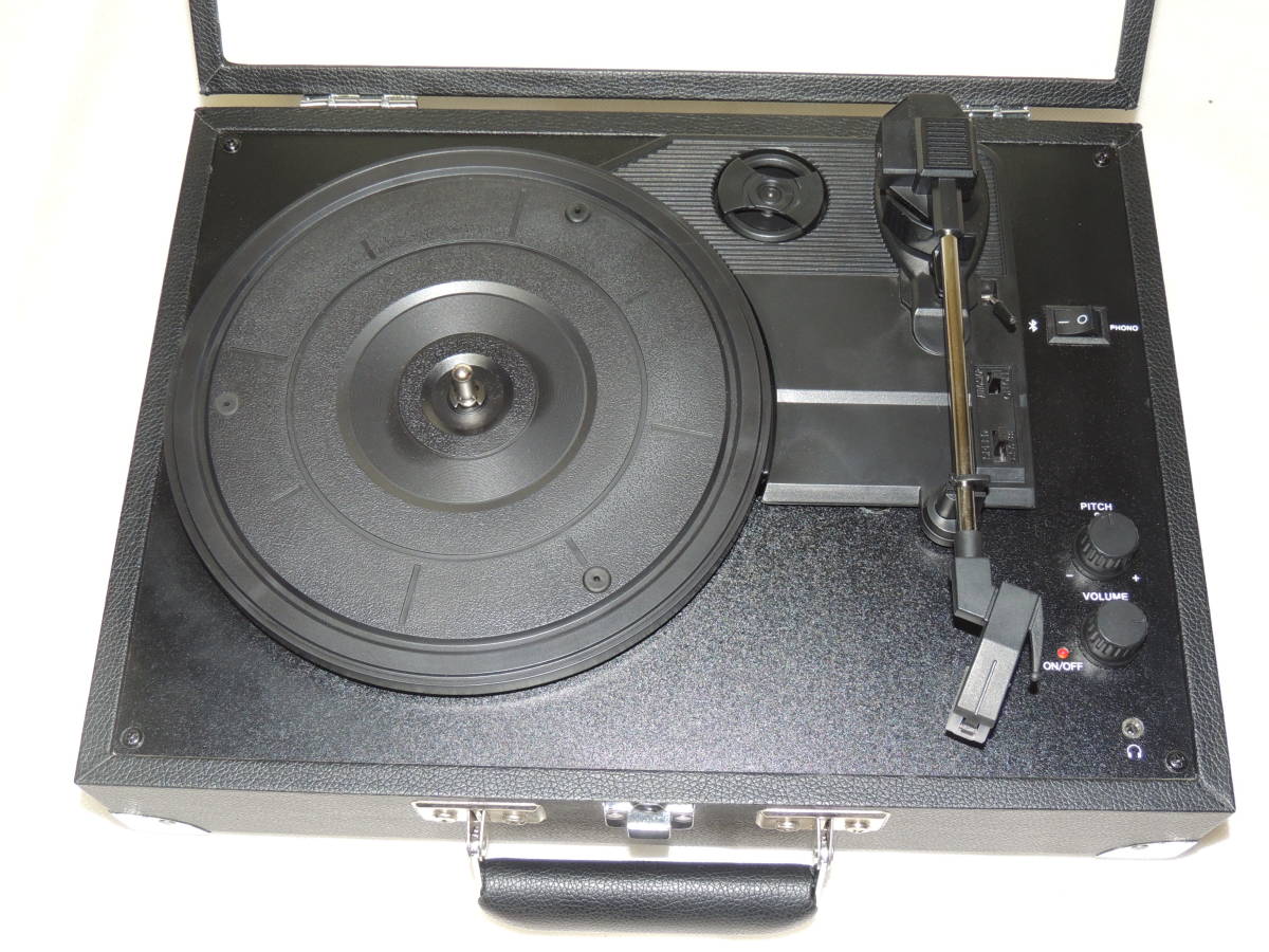 ONKYO オンキヨー PORTABLE TURNTABLE OCP-01 レコードプレーヤー Bluetooth対応 通電確認済み ジャンク 中古 4－4_画像3