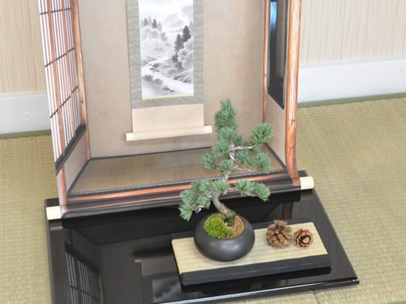  Mini .. axis water . landscape bonsai mini bonsai hanging scroll 