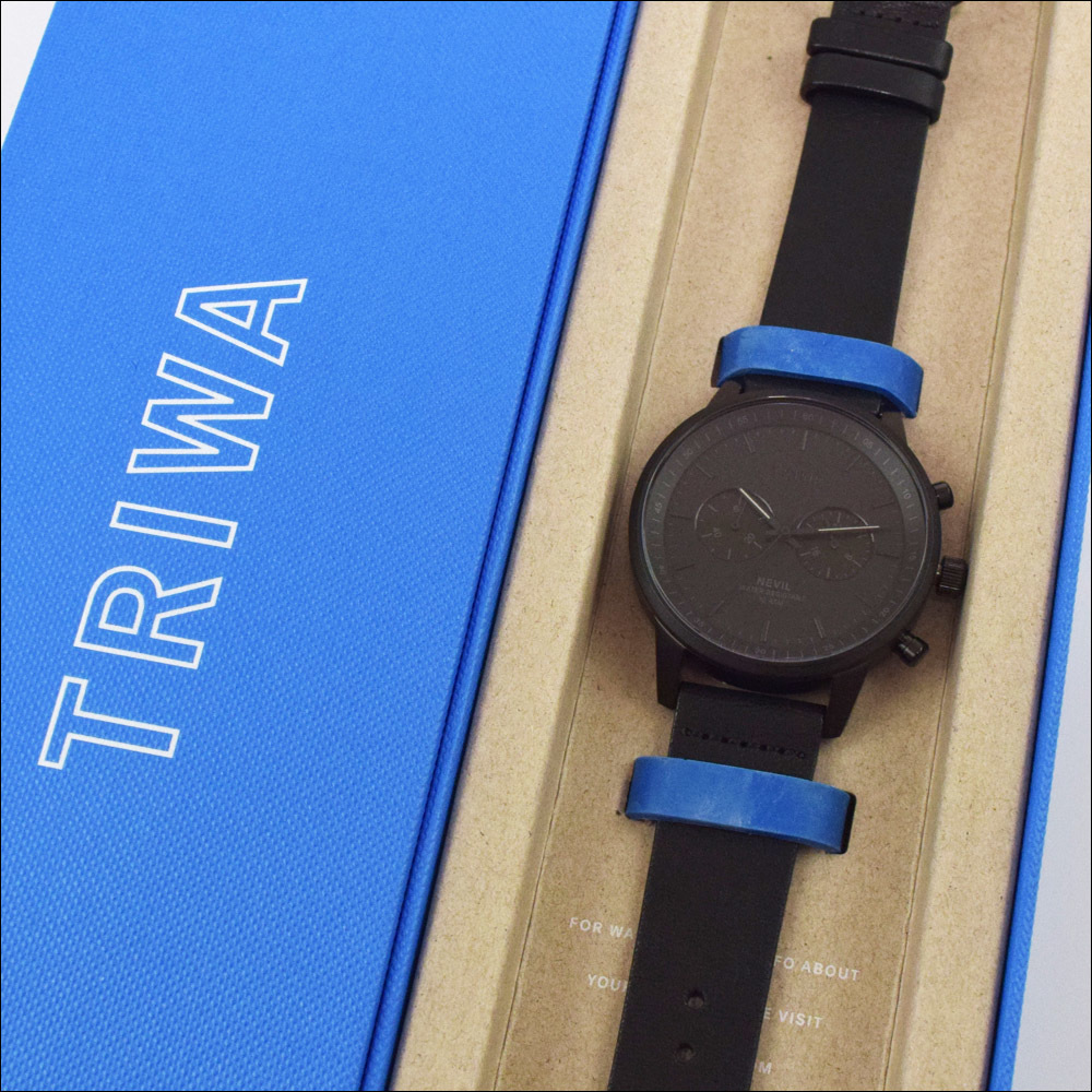 未使用 定価40,700円 TRIWA トリワ NIGHT NEVIL ナイト ネヴィル ネビル クロノグラフ 腕時計 42mm ブラック NEST127-CL010101P_画像1