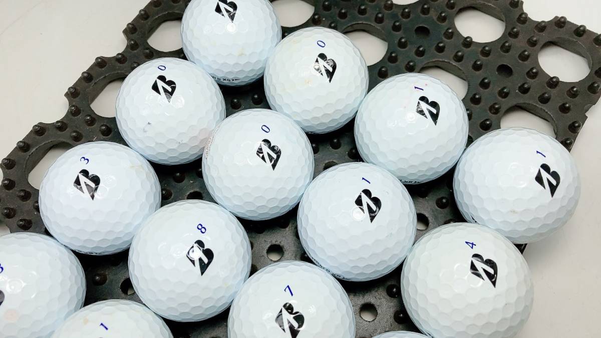 【激安】(Q67) B級 ブリヂストン BRIDGESTONE TOUR B XS 2022年モデル ホワイト 20個【ロストボール】_画像3