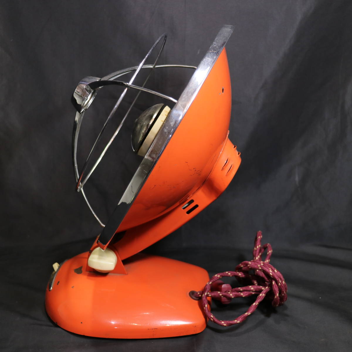 通電確認済み 当時もの ナショナル 反射ストーブ 丸型 オレンジ 松下電器 ヴィンテージ 電化製品 レトロ家電 シャビー 古物 中古の画像7