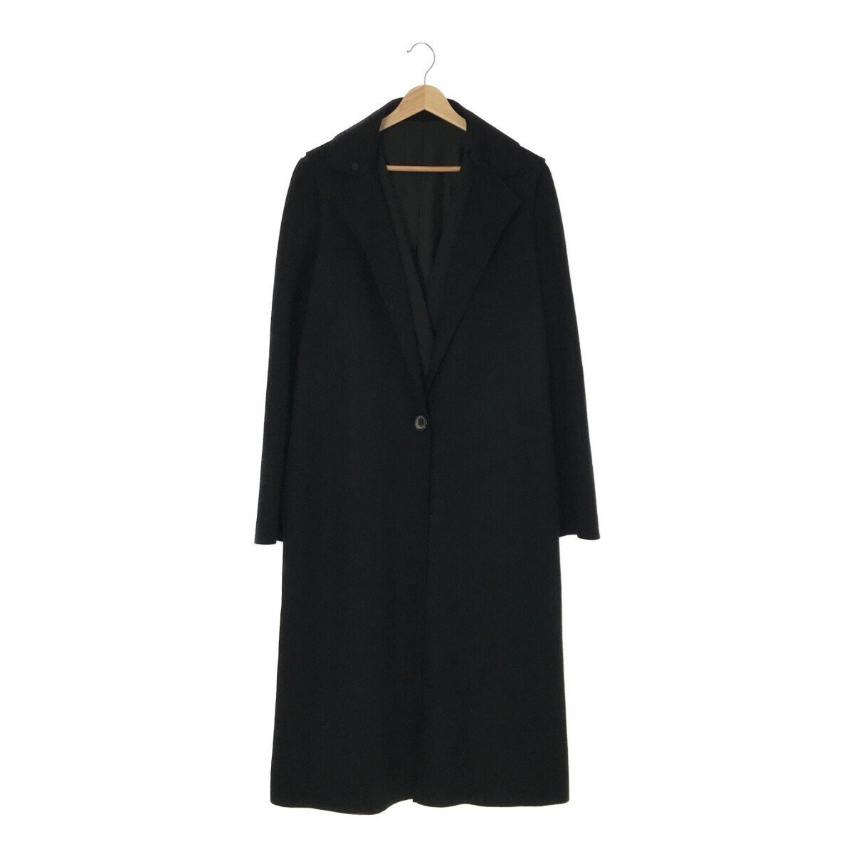 LANVIN ランバン 【lay3365M】 River 2004 レイヤードコート ロンコート BLK ブラック 黒 レディース 2WAY 羊毛 アンサンブル MR