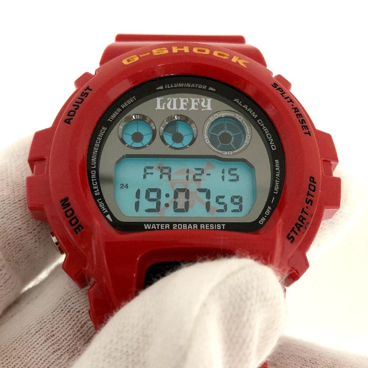 極美品 G-SHOCK ジーショック CASIO カシオ 腕時計 DW-6900FS ワンピース ONE PIECE ルフィ コラボ 三つ目 【ITKM9BX0WOKY】_画像5