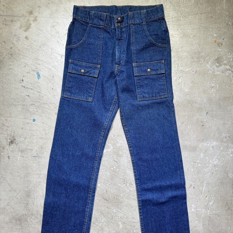 Levis 【men2846H】 70's リーバイス 22276-0216 デニムブッシュパンツ ストレート ミントコンディション 濃紺 オレンジタブ AG