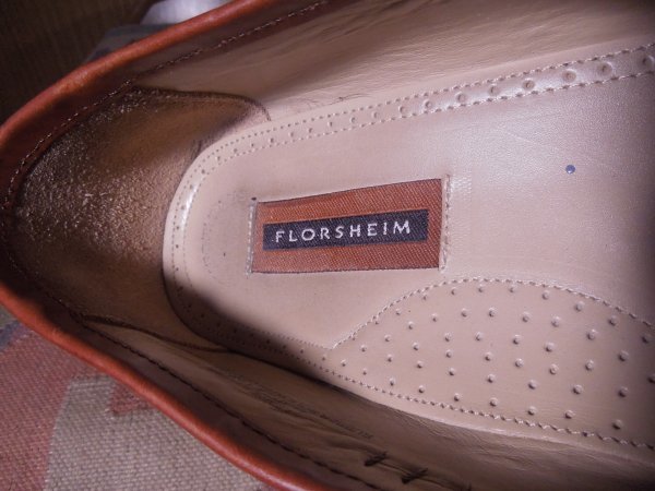 ★●ビッグサイズ●FLORSHEIMフローシャイム●スリッポン茶US12EEE●30cm幅広ローファー