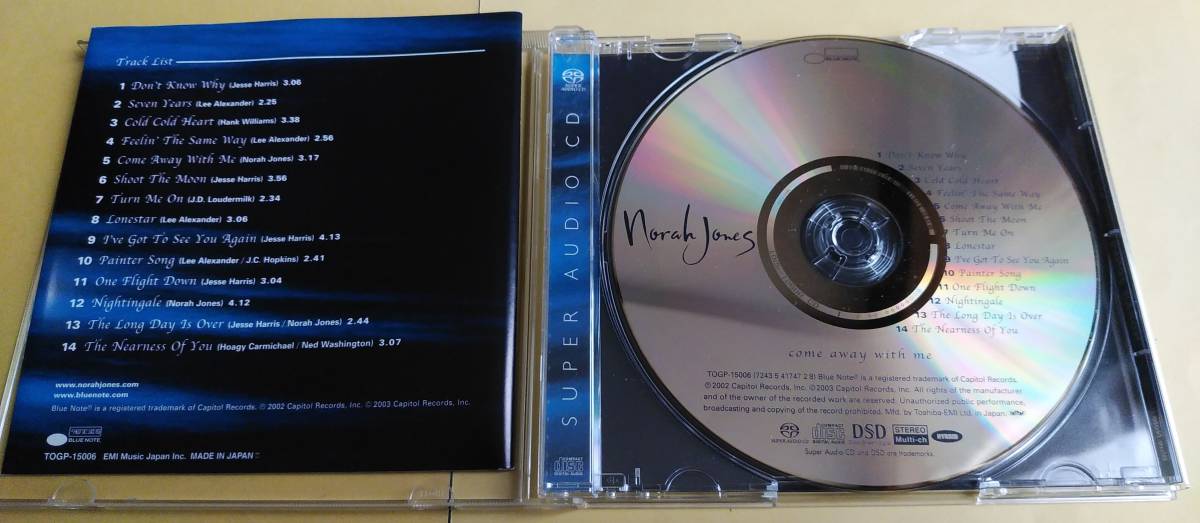 【Hybrid SACD/5.1ch/2003 リマスター】ノラ・ジョーンズ ～ Come Away With Me：Norah Jones_画像3