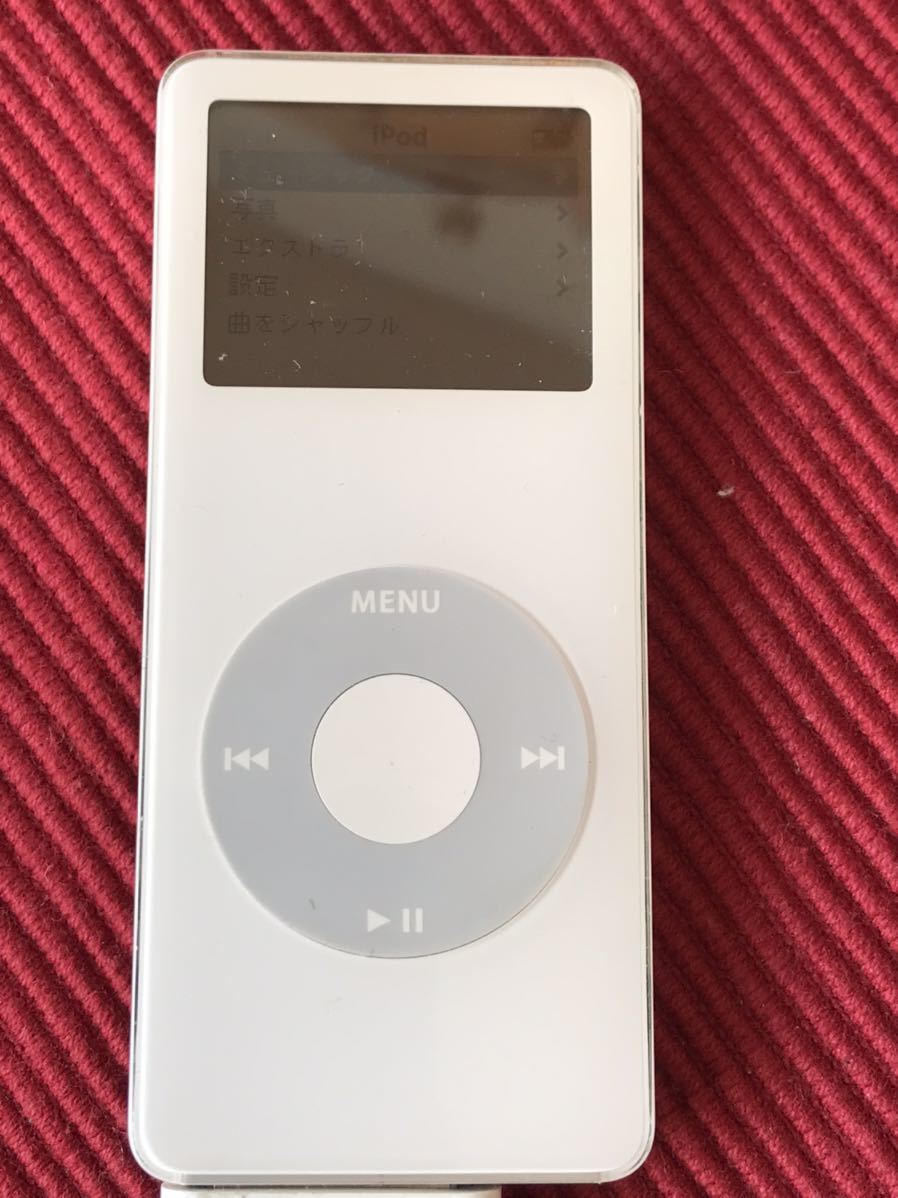Apple iPod nano 2GB ホワイト　A 1137 再生OK ジャンク_画像1