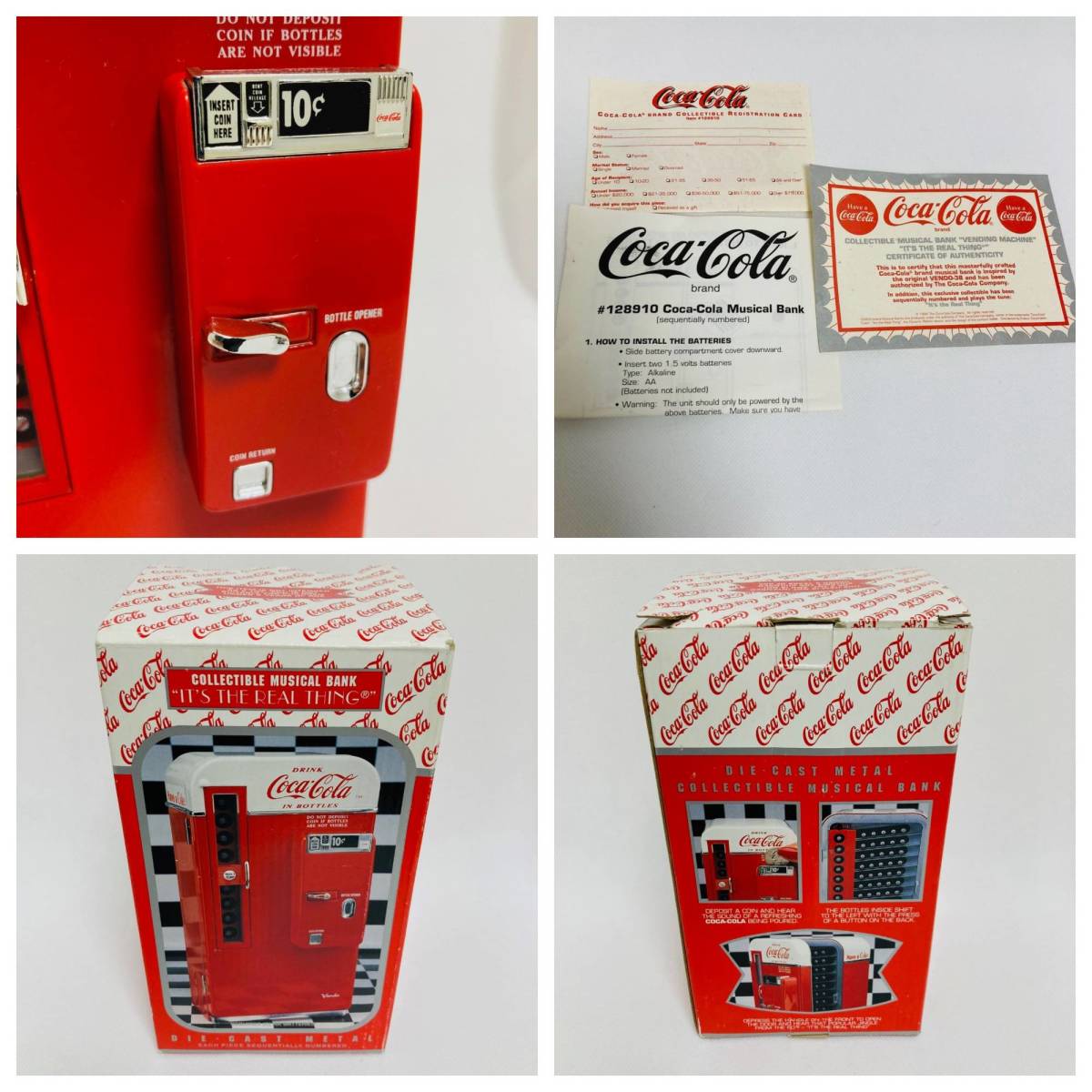 送料無料 美品【コカコーラ 自動販売機型 ミュージック貯金箱 送料無料 美品【コカコーラ 自動販売機型 ミュージック貯金箱