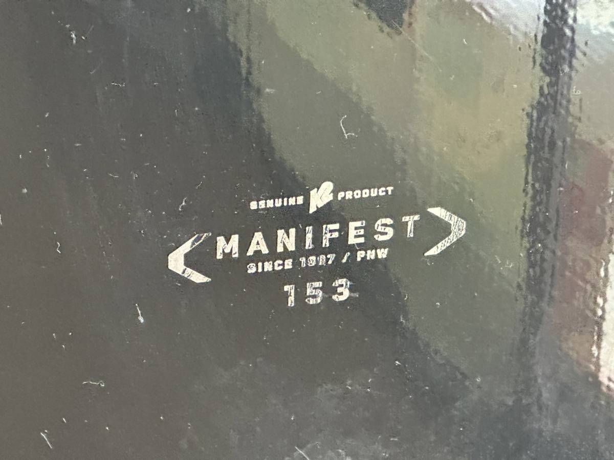 K2 MANIFEST 153cm スノーボード　板のみ　2021-2022 _画像2
