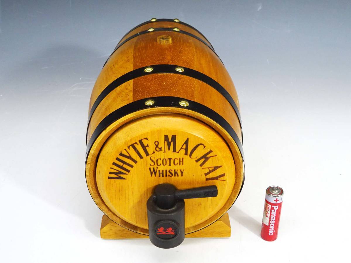 ◆(NS) WHYTE＆MACKAY ホワイト＆マッカイ 木製 樽型ボトル スコッチ ウィスキー SCOTCH WHISKY 中身なし ディスプレイ コレクションの画像1