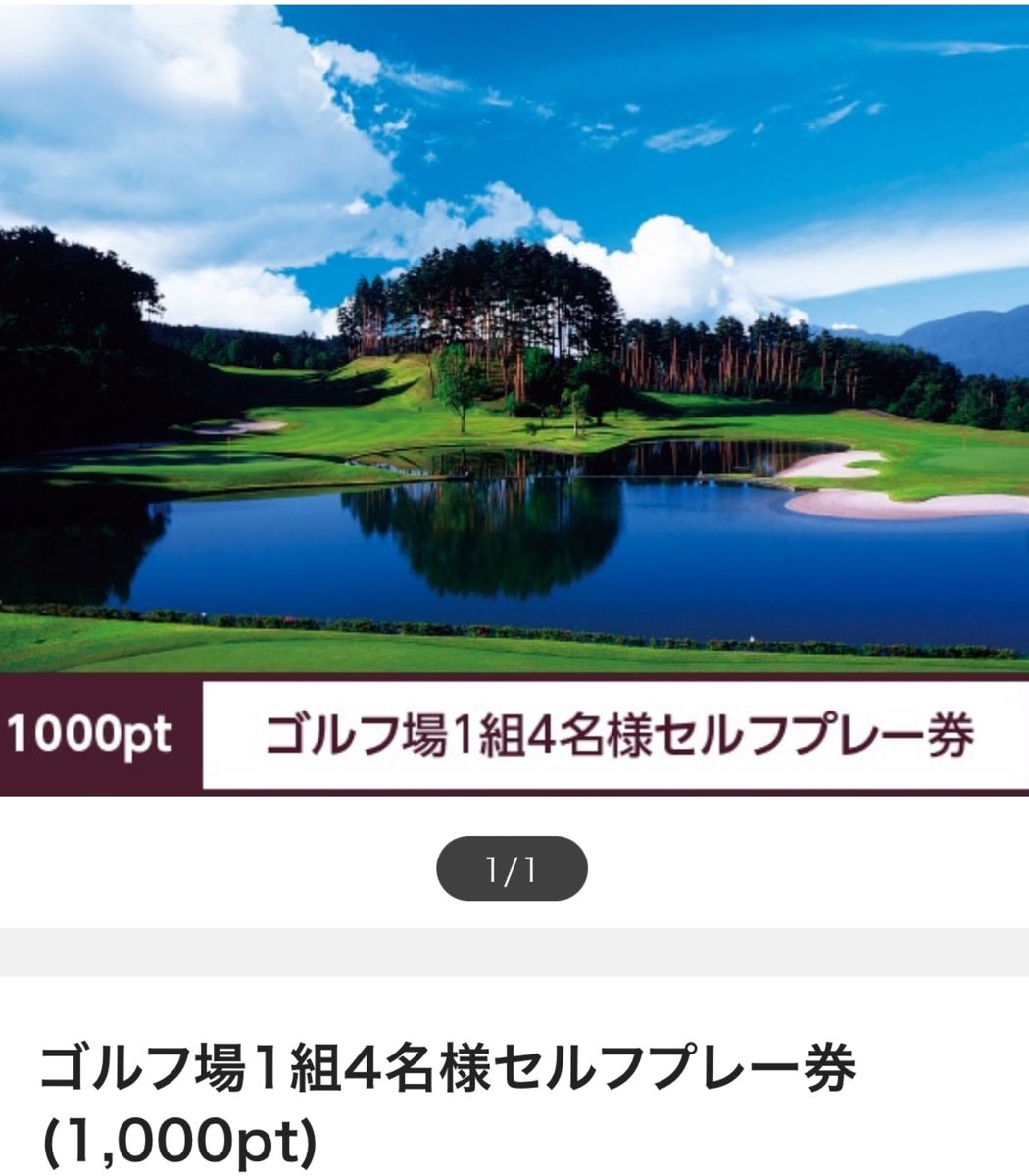 日本ショップ シャトレーゼ ゴルフ場 セルフプレー券 (１ラウンド