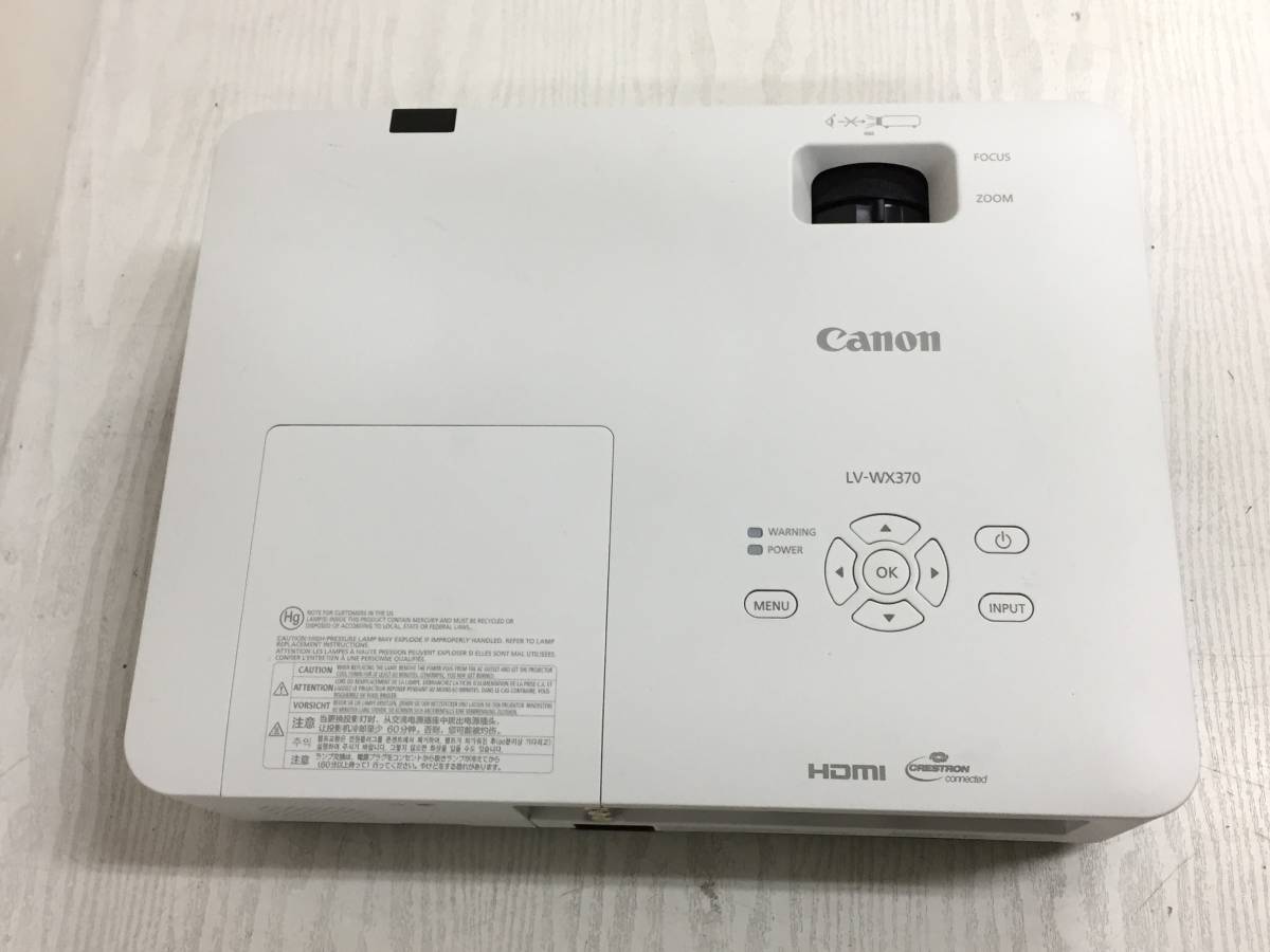 〇【良品】Canon キヤノン LV-WX370 パワープロジェクター 3700lm 動作品_画像6