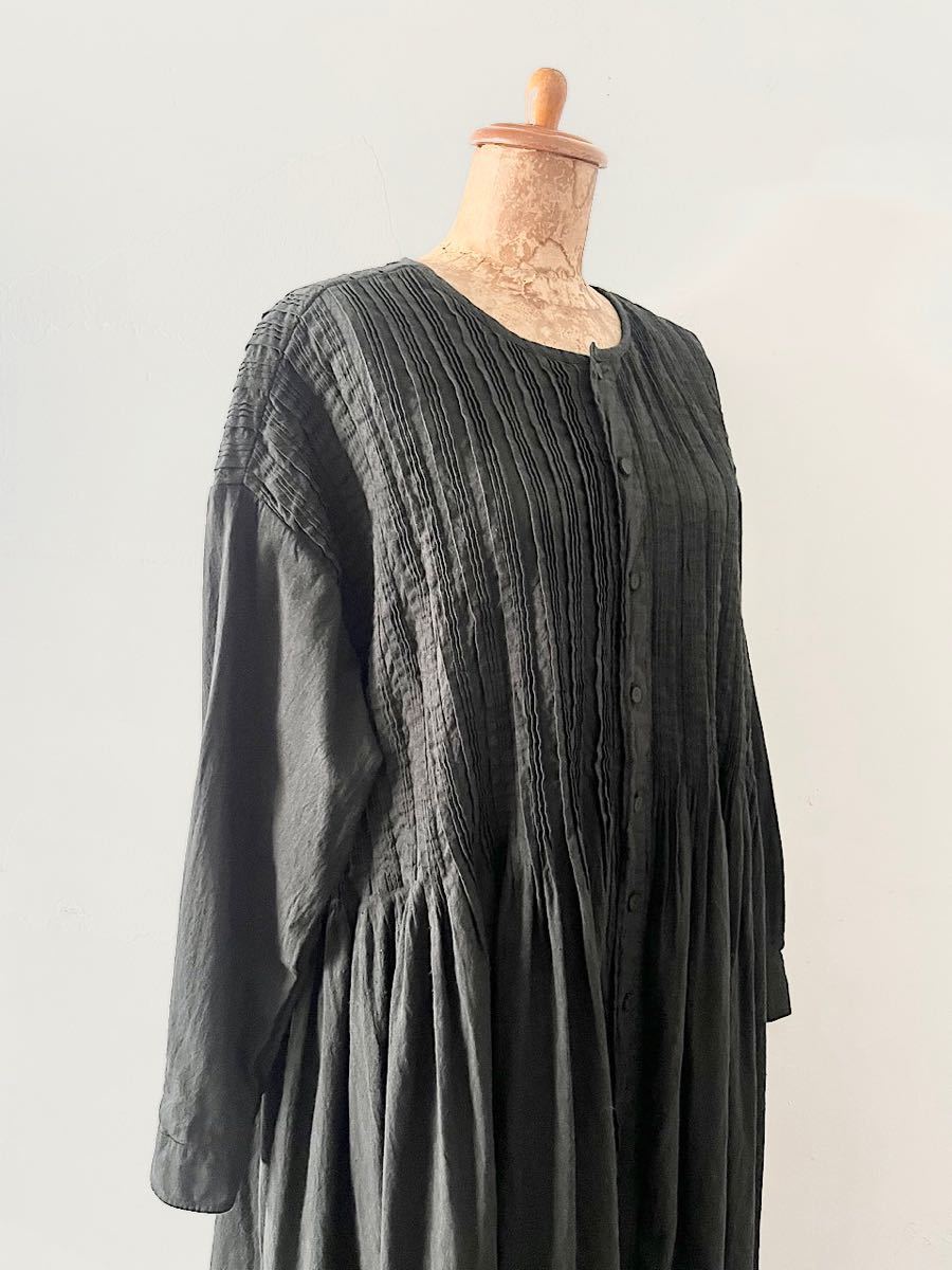 【未使用】Maison de soil　HEAVY COTTON WITH SELVEDGE　CREW NECK SHIRT DRESS_画像6