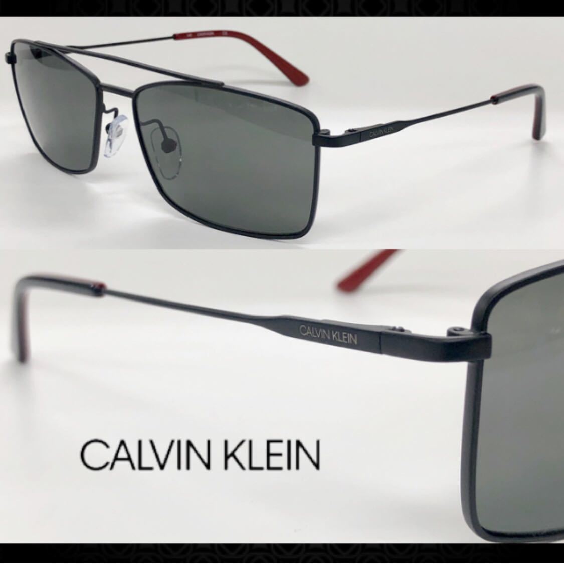  новый товар бесплатная доставка CALVIN KLEIN Calvin Klein солнцезащитные очки CK18117S 002 черный коврик серый 