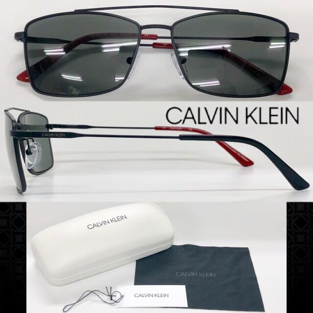  новый товар бесплатная доставка CALVIN KLEIN Calvin Klein солнцезащитные очки CK18117S 002 черный коврик серый 