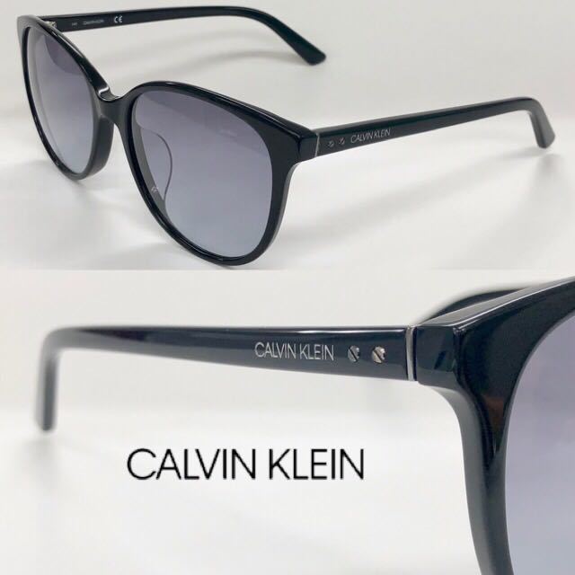 新品 送料無料 CALVIN KLEIN カルバンクライン サングラス CK18523SA 001 ブラック グレーハーフ_画像1