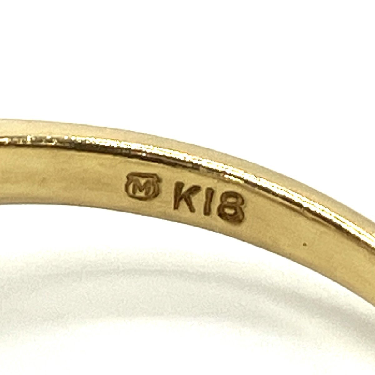 MIKIMOTO ミキモト リング 約 10号 K18YG 750 ダイヤモンド パール 直径 約 7.7mm 約 3.5g 真珠 指輪_画像4
