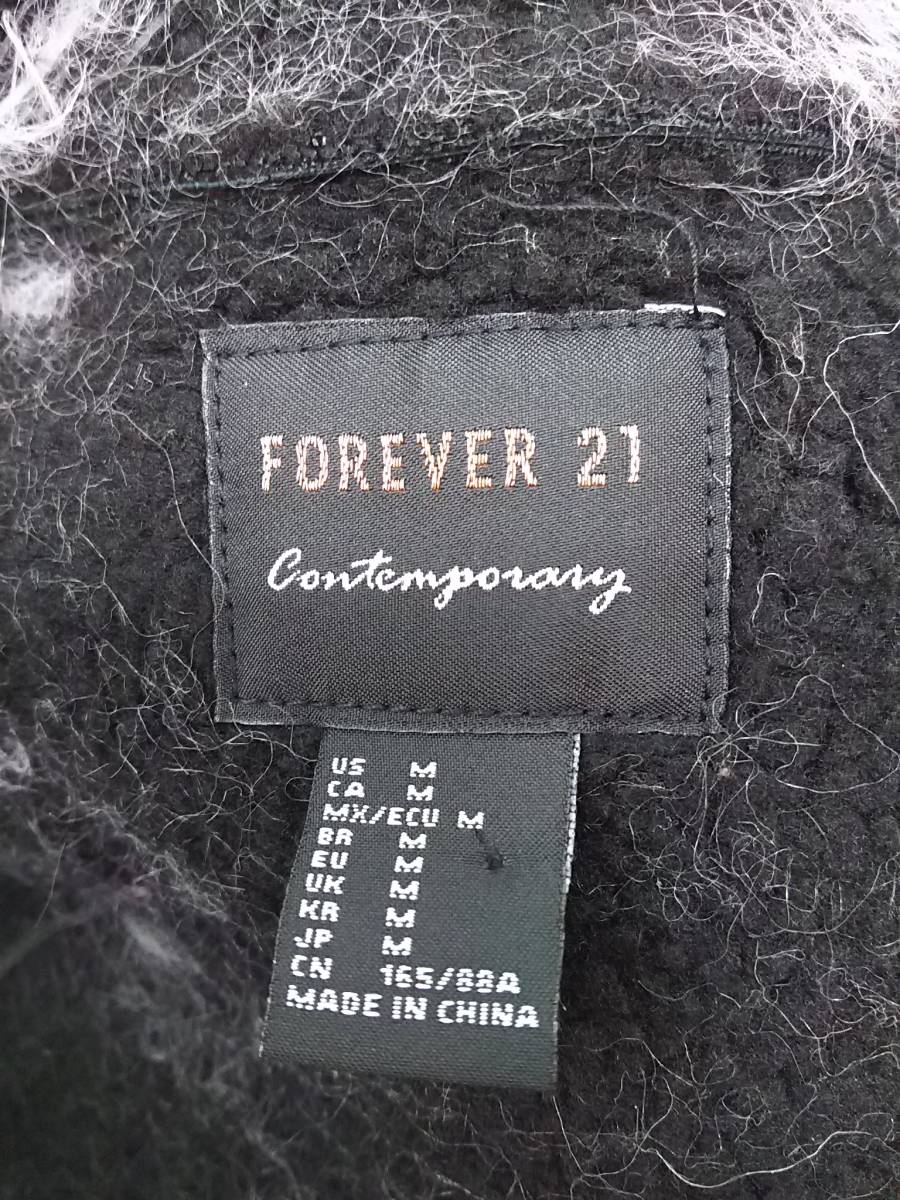 FOREVER 21 フォーエバー 21 皮ジャン 黒 Mサイズ レディース 02 _画像3