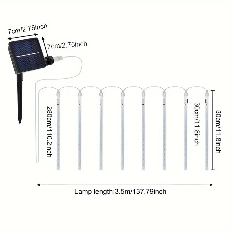 * sun light . lighting * LED snow four ru... illumination LED light solar panel interior Galland 30cm 8ps.@ gold gold