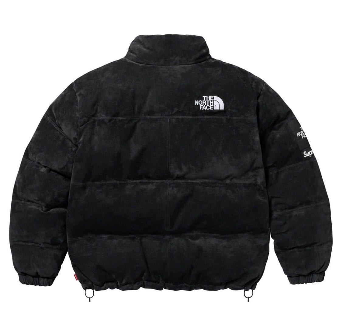 【M】 新品 Supreme The North Face Suede Nuptse Jacket Black シュプリーム ザ ノースフェイス スウェード ヌプシ ブラック 日本未発売_画像3