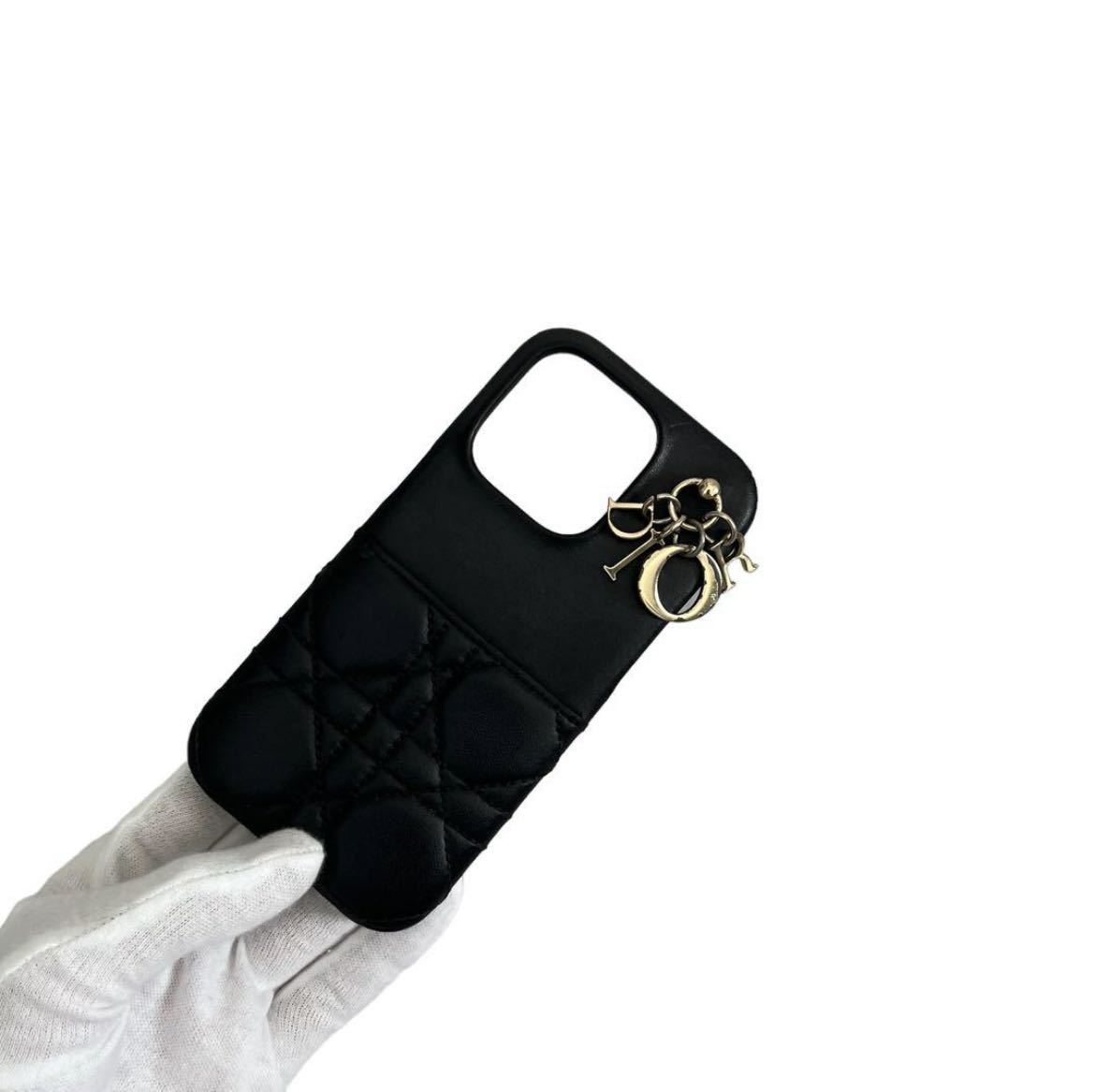 Dior ディオール カナージュ iPhone14proケース ブラック 黒 Dior ディオール カナージュ iPhone14proケース ブラック 黒