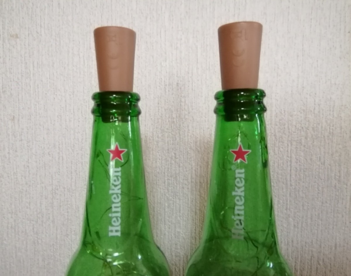 【非売品　１本～12本迄対応　１本1100円　Heineken　ハイネケン　アメリカ製ボトル　　空ビン中古　インテリアボトルランプ　ゆうパック】_画像8