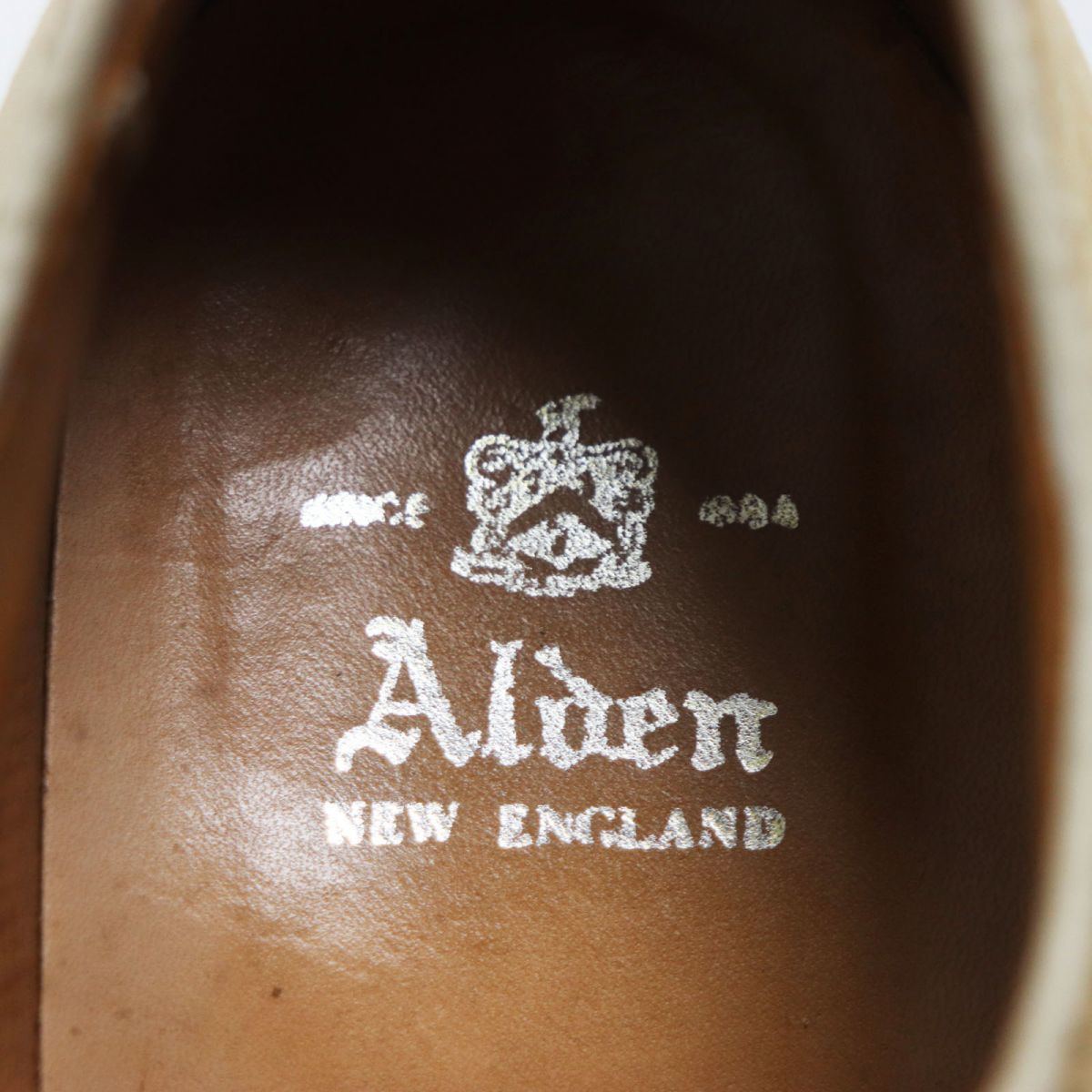 【ドンドン見直し】美品●ALDEN オールデン 97282 ウイングチップ スウェードレザーシューズ ベージュ 6 1/2 USA製 メンズの画像6