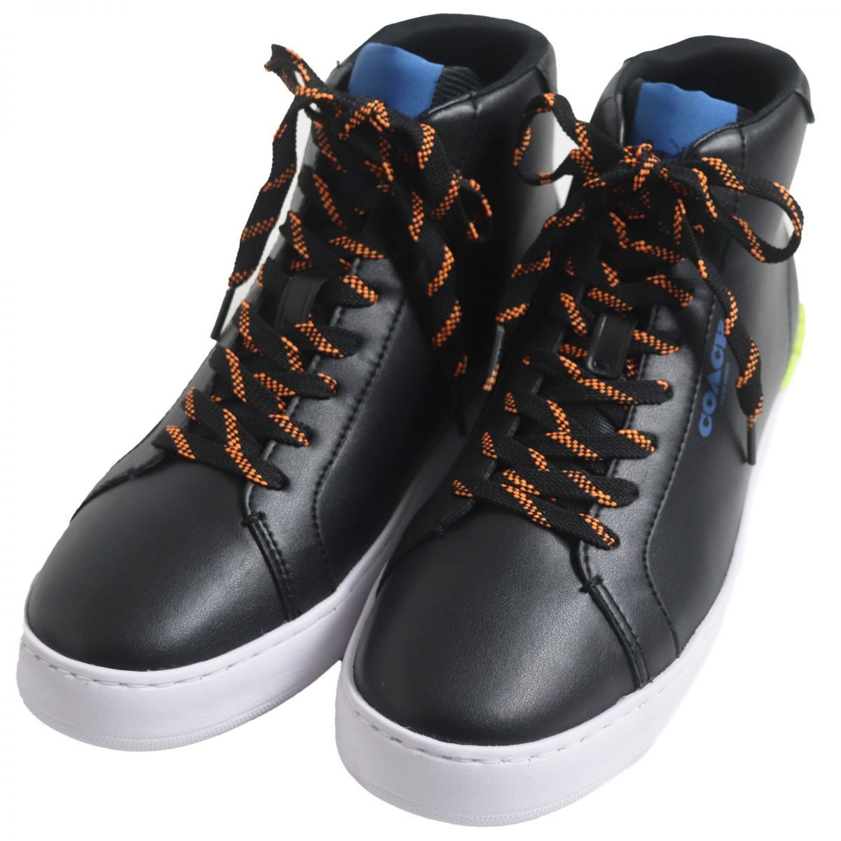 【ドンドン見直し】未使用品●COACH コーチ CLIP LEATHER HIGHTOP C6029 シグネチャー レザーハイカットスニーカー 8D（25.5cm） メンズ_画像1