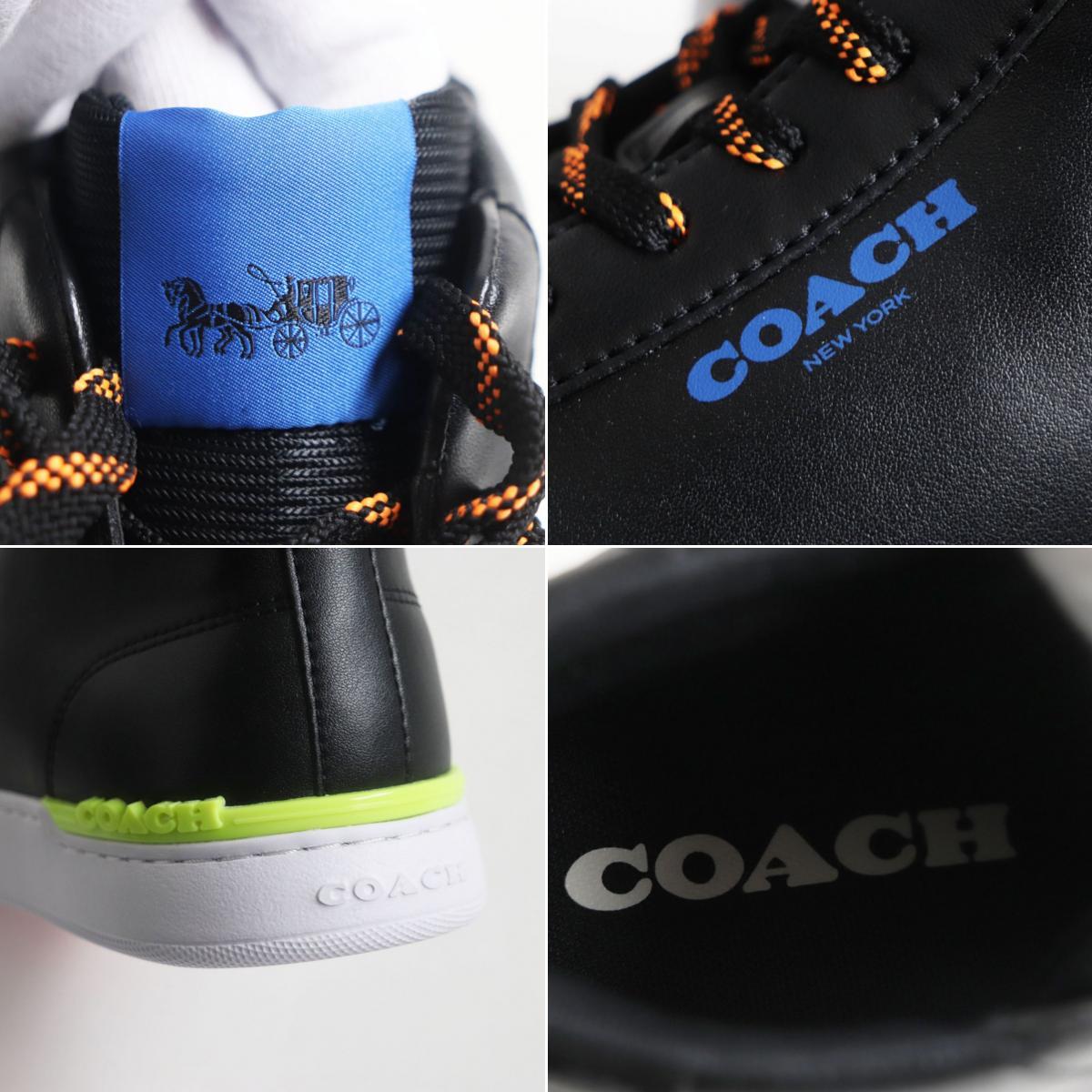 【ドンドン見直し】未使用品●COACH コーチ CLIP LEATHER HIGHTOP C6029 シグネチャー レザーハイカットスニーカー 8D（25.5cm） メンズ_画像9