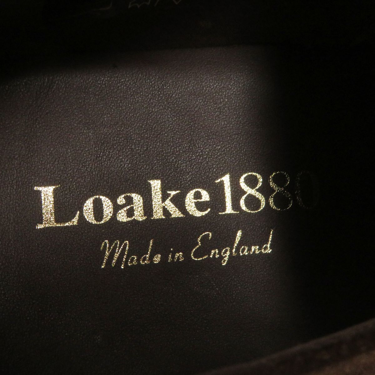 未使用品□Loake 1880 ローク DOWNING グッドイヤーウェルト製法 プレーントゥ スウェードレザー ドレスシューズ ブラウン 7 1/2 英国製_画像7