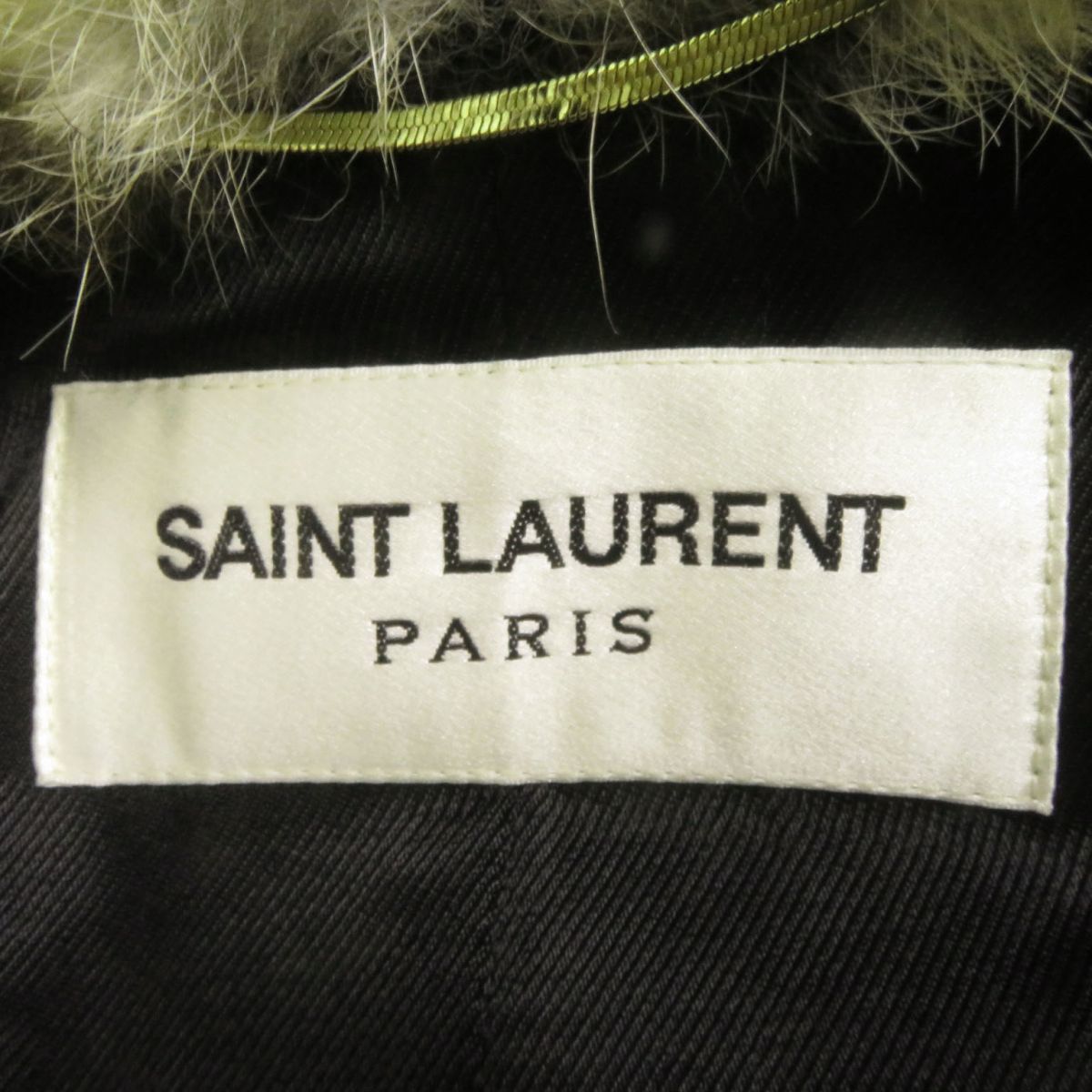 極美品◎正規品 18年 SAINT LAURENT PARIS サンローランパリ 526075 レディース ラビットファー コート レオパード柄 34 毛皮 イタリア製_画像7