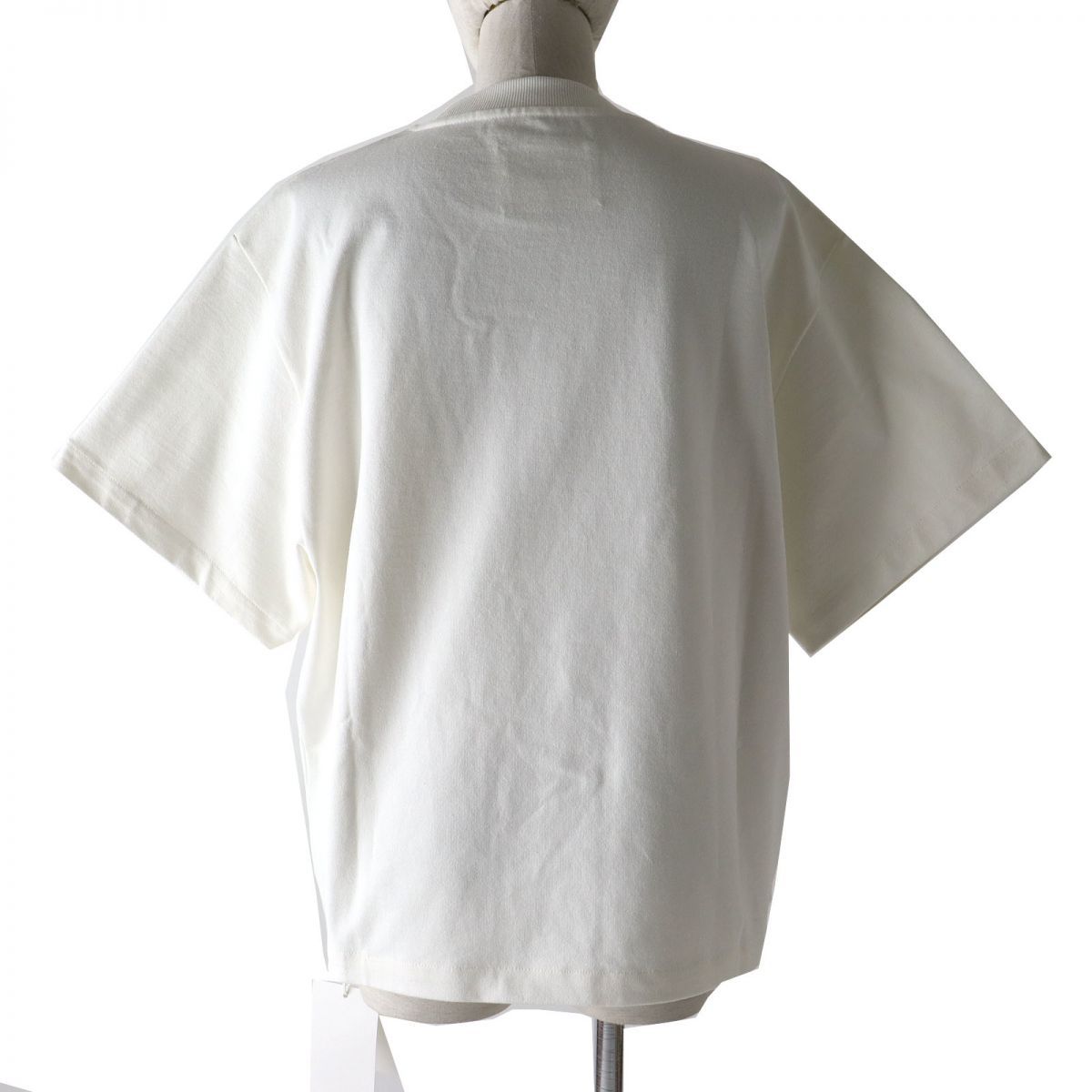 未使用品△正規品 JIL SANDER ジルサンダー 22AW J02GC0001 ロゴ入り オーバーサイズ 半袖 Tシャツ M ホワイト イタリア製 ユニセックス◎_画像3